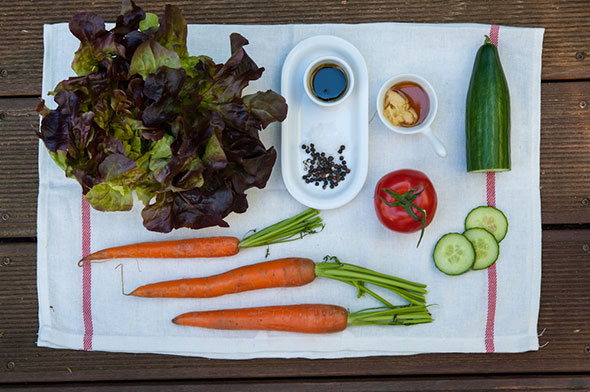 Kinderteller Grillevent - Zutaten für Salat