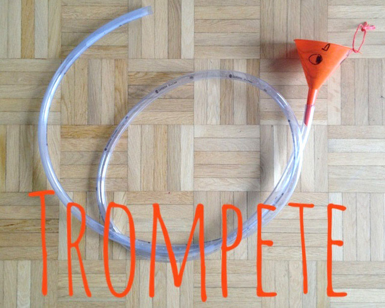 DIY Trompete aus einem Schlauch