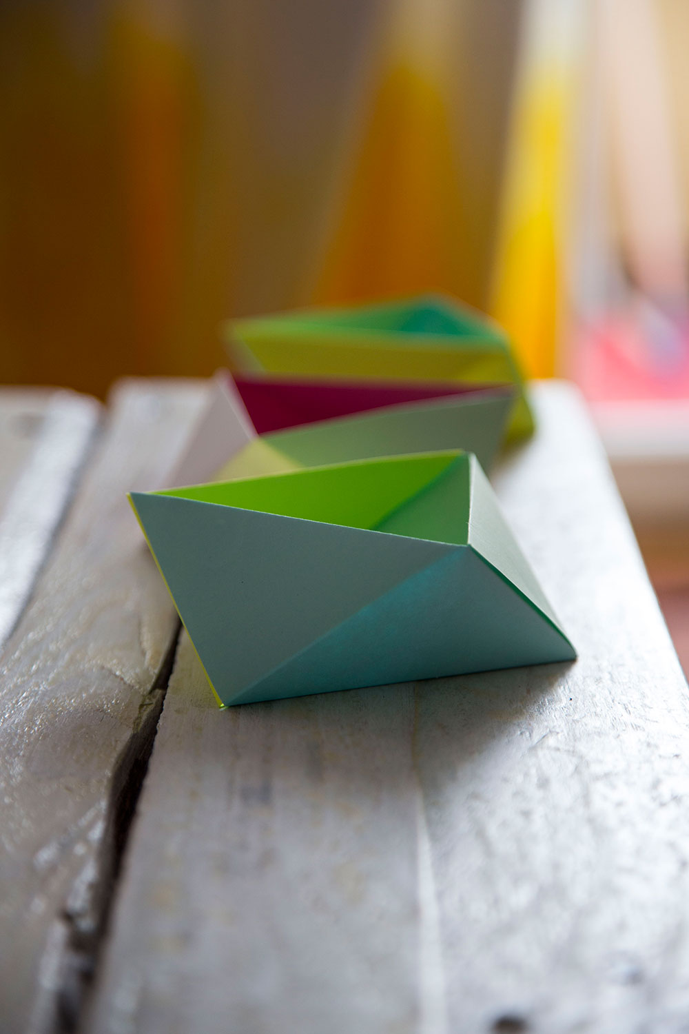 origami Papierschale basteln anleitung