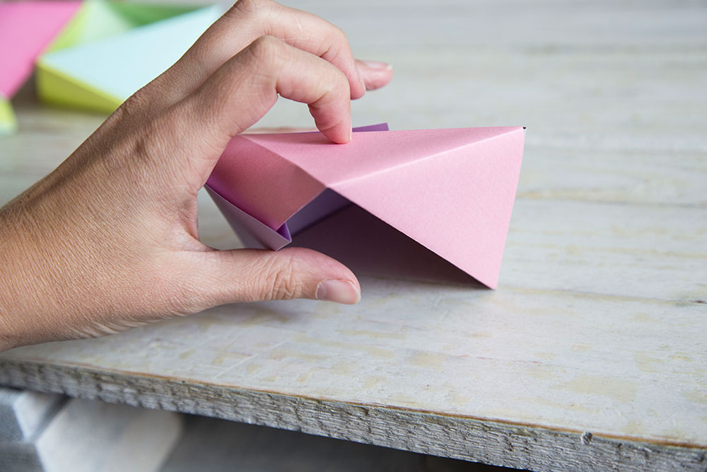 origami schaelchen basteln anleitung