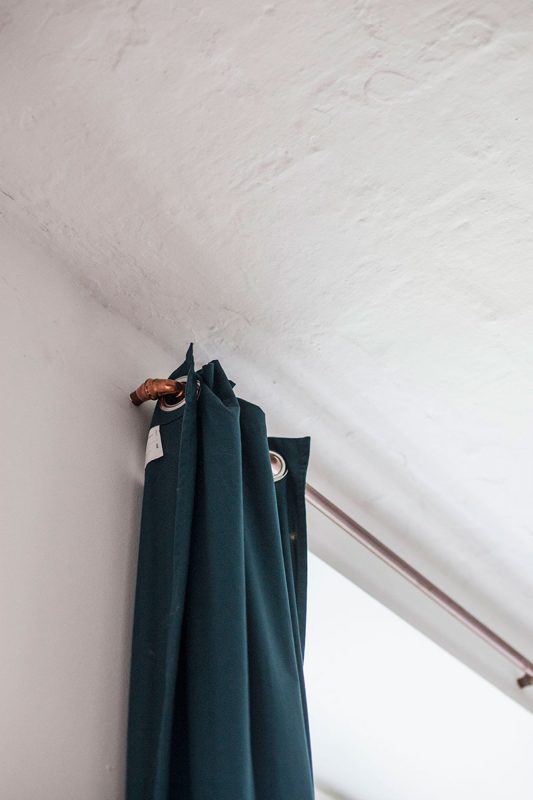 diy gardinenstange kupfer