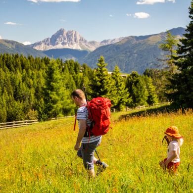 Südtirol Dolorama Hüttenwanderung mit Kleinkind