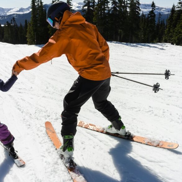 skifahren mit kind