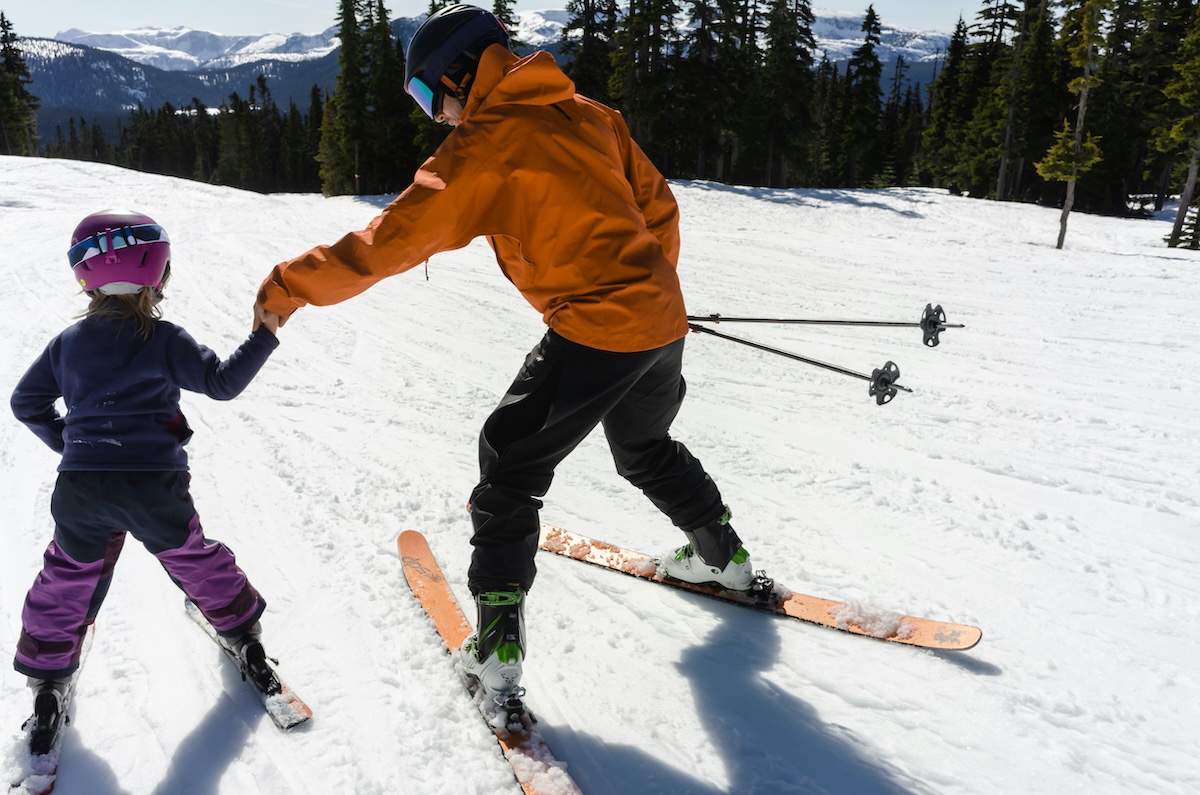 skifahren mit kind